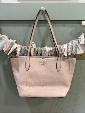kate spade Pale Pink Pebbled Leather Tote